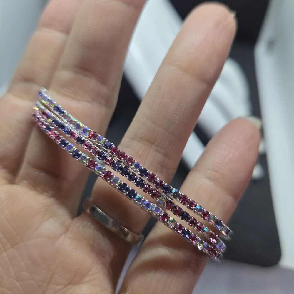 Colorful Rhinestine Bracelets - Picture 4 of 6